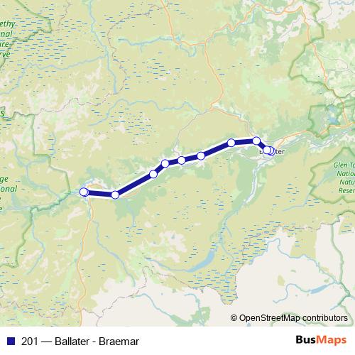 201 bus Line Map