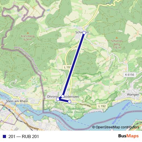 201 bus Line Map