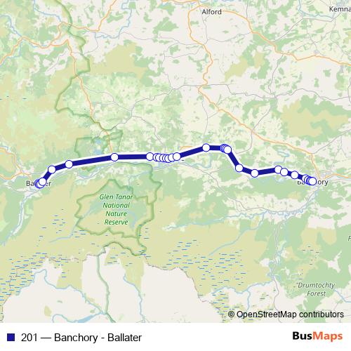 201 bus Line Map