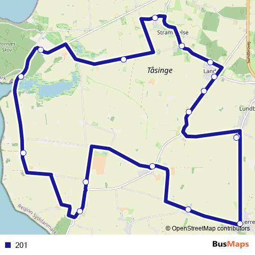 201 bus Line Map