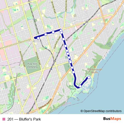 201 bus Line Map