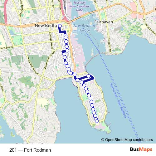 201 bus Line Map
