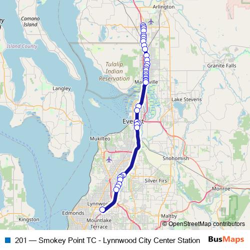 201 bus Line Map