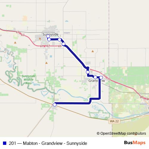 201 bus Line Map
