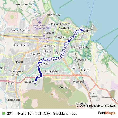 201 bus Line Map