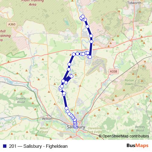 201 bus Line Map