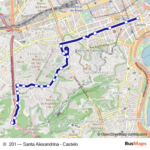 201 bus Line Map