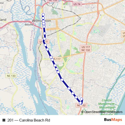 201 bus Line Map