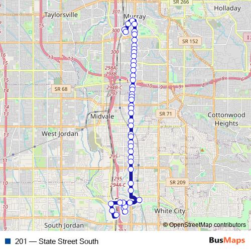 201 bus Line Map