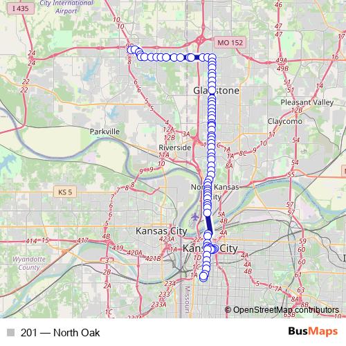 201 bus Line Map
