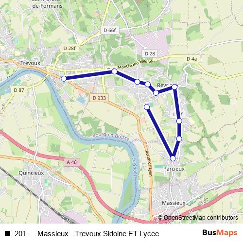 201 bus Line Map