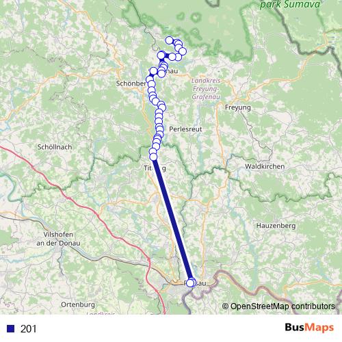 201 bus Line Map