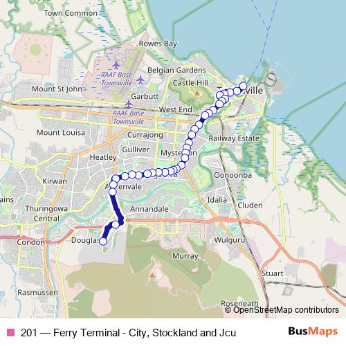 201 bus Line Map