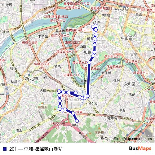 201 bus Line Map