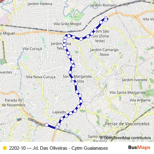 2202-10 bus Line Map