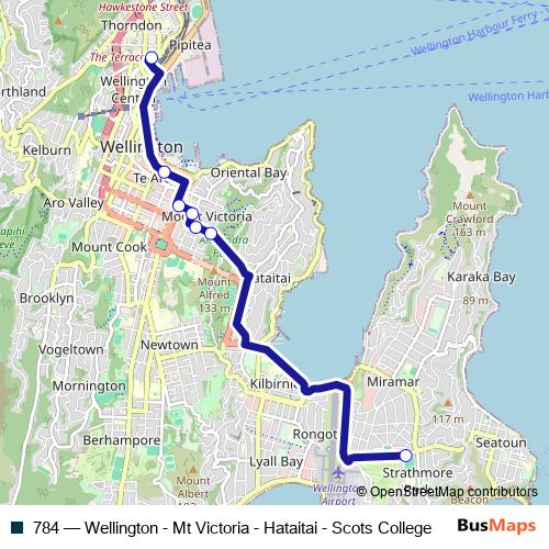 784 bus Line Map