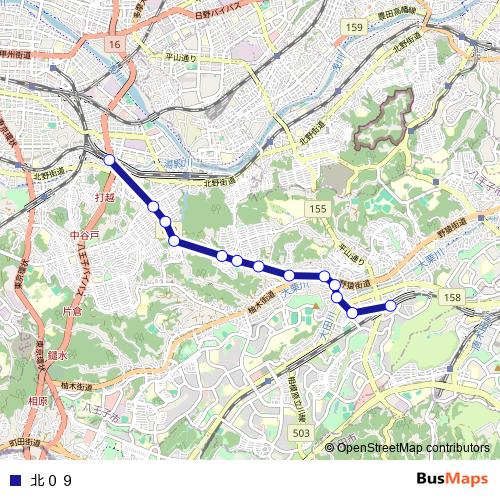 北０９ bus Line Map