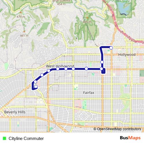 Cityline Commuter bus Line Map