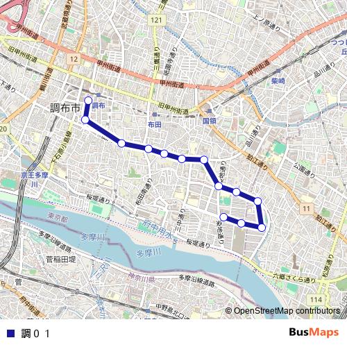 調０１ bus Line Map