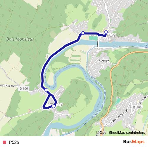 P52b bus Line Map