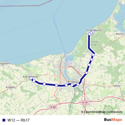W12 rail Line Map