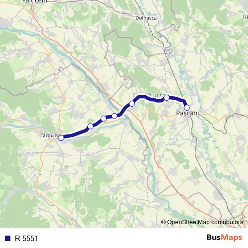 R 5551 rail Line Map