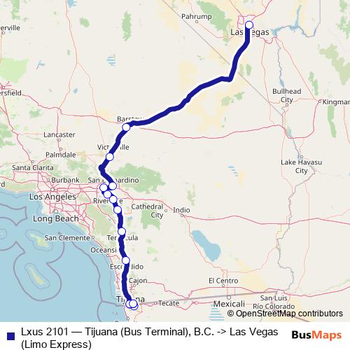 Lxus 2101 bus Line Map