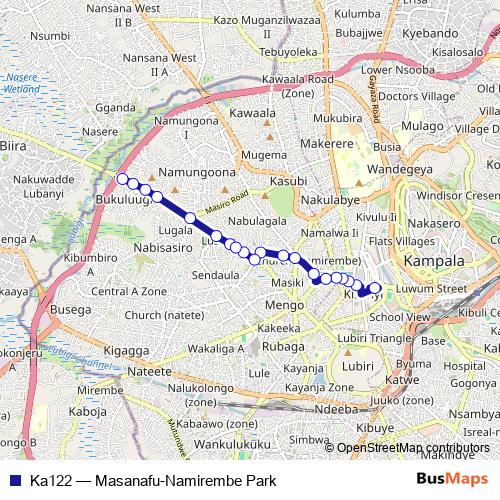 Ka122 bus Line Map