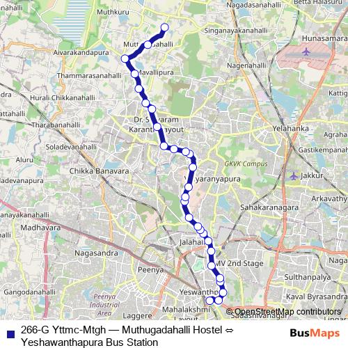 266-G Yttmc-Mtgh bus Line Map