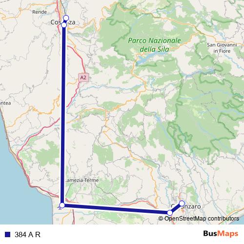 384 A R bus Line Map