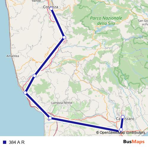 384 A R bus Line Map
