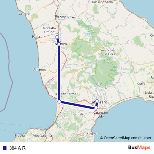 384 A R bus Line Map