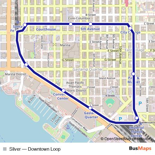 Silver tram Line Map
