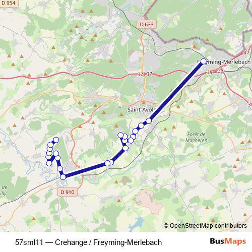 57sml11 bus Line Map