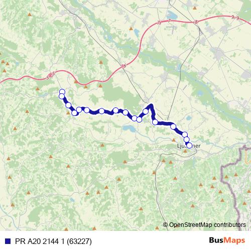 PR A20 2144 1 (63227) bus Line Map