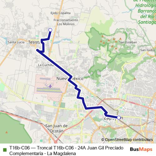 T16b-C06 bus Line Map