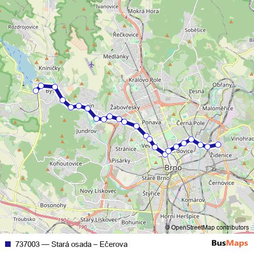 737003 tram Line Map