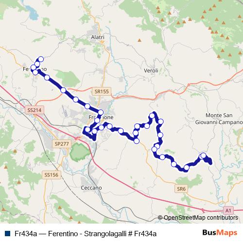 Fr434a bus Line Map