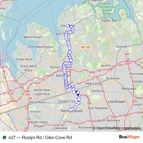 n27 bus Line Map