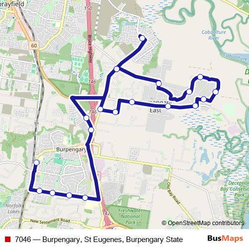 7046 bus Line Map
