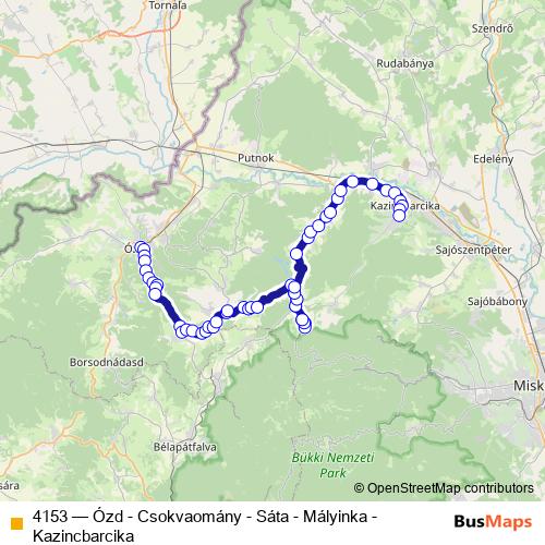 4153 bus Line Map