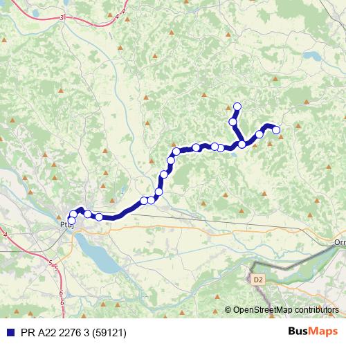 PR A22 2276 3 (59121) bus Line Map