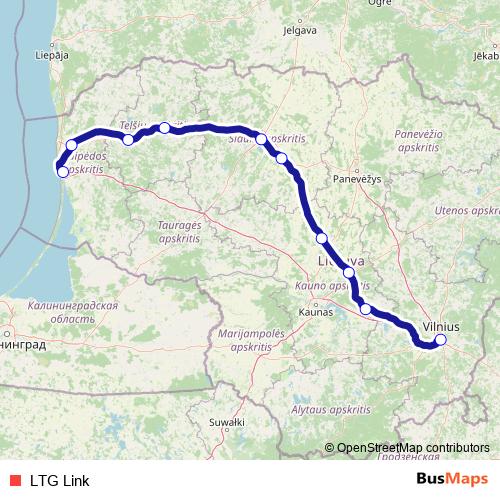 LTG Link rail Line Map