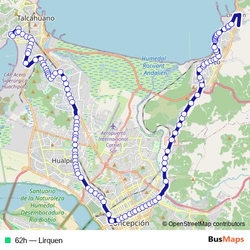 62h bus Line Map