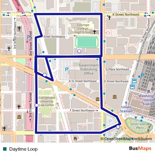 Daytime Loop bus Line Map