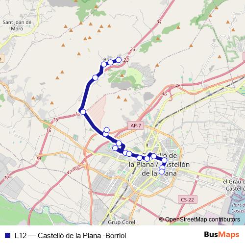 L12 bus Line Map