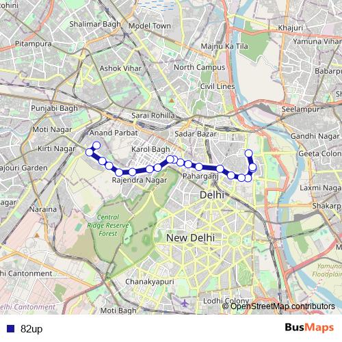 82up bus Line Map