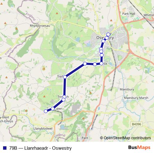 79B bus Line Map