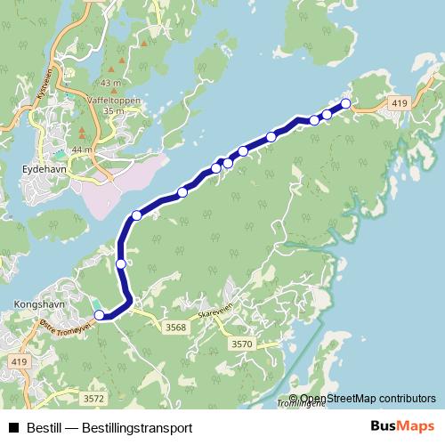 Bestill bus Line Map