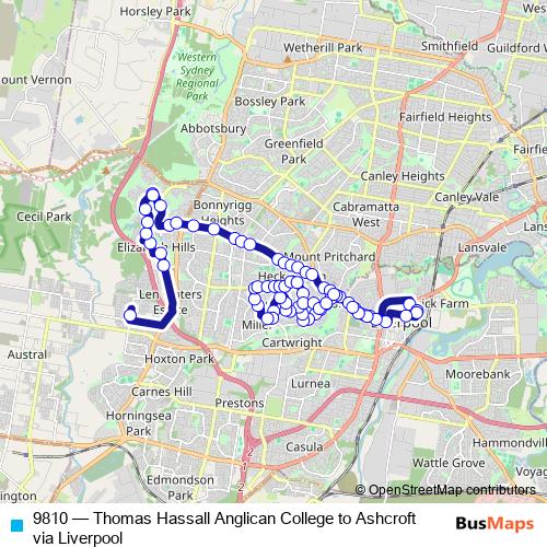 9810 bus Line Map